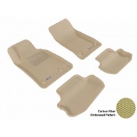 2010 - 2013 Chevrolet Camaro Custom-fit Tan 3D Digital Molded Mats (1st row and 2nd row only)