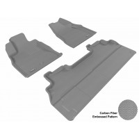 2009 - 2013 Chevrolet Traverse Custom-fit Gray 3D Digital Molded Mats (1st row and 2nd row only)