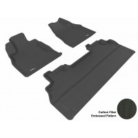 2009 - 2013 Chevrolet Traverse Custom-fit Black 3D Digital Molded Mats (1st row and 2nd row only)