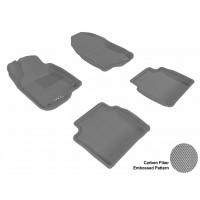 2008 - 2012 Chevrolet Malibu Custom-fit Gray 3D Digital Molded Mats (1st row and 2nd row only)