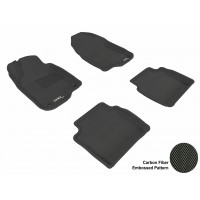 2008 - 2012 Chevrolet Malibu Custom-fit Black 3D Digital Molded Mats (1st row and 2nd row only)
