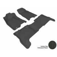 2004 - 2012 Chevrolet Colorado Crew Cab Custom-fit Black 3D Digital Molded Mats (1st row and 2nd row only)