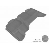 2007 - 2013 Chevrolet Silverado Extended Cab Custom-fit Gray 3D Digital Molded Mats (2nd row only)