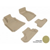 2008 - 2013 Dodge Challenger Custom-fit Tan 3D Digital Molded Mats (1st row and 2nd row only)