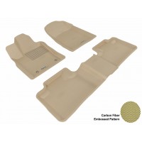2011 - 2013 Dodge Durango Custom-fit Tan 3D Digital Molded Mats (1st row and 2nd row only)