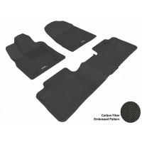2011 - 2013 Dodge Durango Custom-fit Black 3D Digital Molded Mats (1st row and 2nd row only)