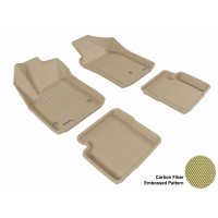 2012 - 2013 Fiat 500 Custom-fit Tan 3D Digital Molded Mats (1st row and 2nd row only)