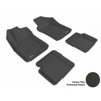 2012 - 2013 Fiat 500 Custom-fit Black 3D Digital Molded Mats (1st row and 2nd row only)