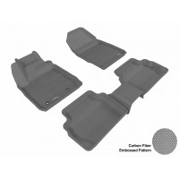 2011 - 2013 Ford Fiesta Hatchback Custom-fit Gray 3D Digital Molded Mats (1st row and 2nd row only)