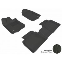 2006 - 2012 Ford Fusion Custom-fit Black 3D Digital Molded Mats (1st row and 2nd row only)