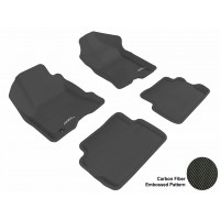 2008 - 2011 Ford Focus Custom-fit Black 3D Digital Molded Mats (1st row and 2nd row only)