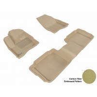 2010 - 2013 Ford Taurus Custom-fit Tan 3D Digital Molded Mats (1st row and 2nd row only)