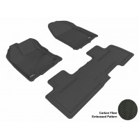 2007 - 2013 Ford Edge Custom-fit Black 3D Digital Molded Mats (1st row and 2nd row only)