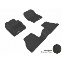 2012 - 2013 Ford Focus Custom-fit Black 3D Digital Molded Mats (1st row and 2nd row only)