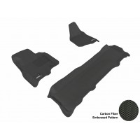 2011 - 2013 Ford F-250/350/450 SD Crew Cab Custom-fit Black 3D Digital Molded Mats (1st row and 2nd row only)