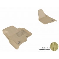 2011 - 2013 Ford F-250/350/450 SD Spr/Crew Cab Custom-fit Tan 3D Digital Molded Mats (1st row only)