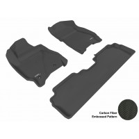 2011 - 2012 Ford Escape Custom-fit Black 3D Digital Molded Mats (1st row and 2nd row only)