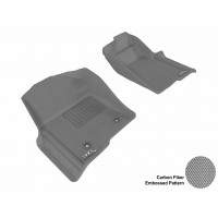 2009 - 2013 Ford F-150 Reg/Sprcab/Sprcrew Custom-fit Gray 3D Digital Molded Mats (1st row only)