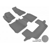2009 - 2013 Ford Flex Custom-fit Gray 3D Digital Molded Mats (1st row, 2nd row and 3rd row)