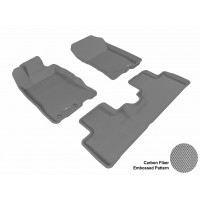 2010 - 2013 Honda Insight Custom-fit Gray 3D Digital Molded Mats (1st row and 2nd row only)