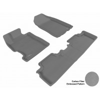 2006 - 2011 Honda Civic Coupe Custom-fit Gray 3D Digital Molded Mats (1st row and 2nd row only)