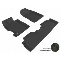 2006 - 2011 Honda Civic Coupe Custom-fit Black 3D Digital Molded Mats (1st row and 2nd row only)
