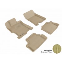2008 - 2012 Honda Accord Coupe Custom-fit Tan 3D Digital Molded Mats (1st row and 2nd row only)