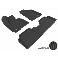 2010 - 2013 Hyundai Tucson Custom-fit Black 3D Digital Molded Mats (1st row and 2nd row only)