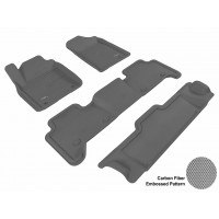 2011 - 2013 Infiniti QX56 Custom-fit Gray 3D Digital Molded Mats (1st row, 2nd row and 3rd row)