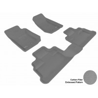 2007 - 2013 Jeep Wrangler Unlimited Custom-fit Gray 3D Digital Molded Mats (1st row and 2nd row only)
