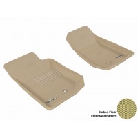 2007 - 2013 Jeep Wrangler Unlimited Custom-fit Tan 3D Digital Molded Mats (1st row only)