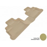 2007 - 2013 Jeep Wrangler Unlimited Custom-fit Tan 3D Digital Molded Mats (2nd row only)