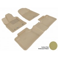 2011 - 2013 Jeep Grand Cherokee Custom-fit Tan 3D Digital Molded Mats (1st row and 2nd row only)