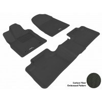 2011 - 2013 Jeep Grand Cherokee Custom-fit Black 3D Digital Molded Mats (1st row and 2nd row only)