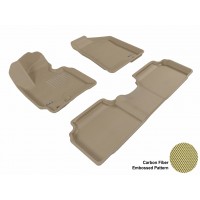 2010 - 2013 Kia Sportage Custom-fit Tan 3D Digital Molded Mats (1st row and 2nd row only)