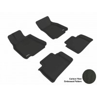 2007 - 2012 Lexus LS460 Custom-fit Black 3D Digital Molded Mats (1st row and 2nd row only)