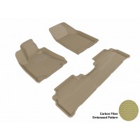 2004 - 2009 Lexus RX350/330 Custom-fit Tan 3D Digital Molded Mats (1st row and 2nd row only)