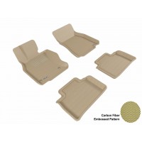 2008 - 2011 Lexus LS600HL Custom-fit Tan 3D Digital Molded Mats (1st row and 2nd row only)