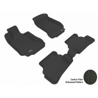 2008 - 2013 Mercedes Benz C-Class (W204) Custom-fit Black 3D Digital Molded Mats (1st row and 2nd row only)