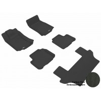 2006 - 2012 Mercedes Benz R300/350/500 Custom-fit Black 3D Digital Molded Mats (1st row, 2nd row and 3rd row)