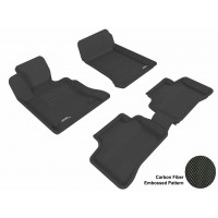 2009 - 2012 Mercedes Benz GLK-Class Custom-fit Black 3D Digital Molded Mats (1st row and 2nd row only)