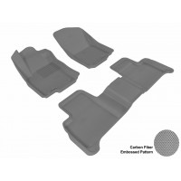 2012 - 2013 Mercedes Benz ML-Class (W166) Custom-fit Gray 3D Digital Molded Mats (1st row and 2nd row only)