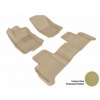 2012 - 2013 Mercedes Benz ML-Class (W166) Custom-fit Tan 3D Digital Molded Mats (1st row and 2nd row only)