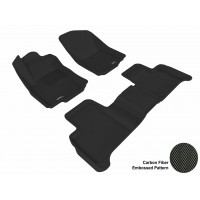 2012 - 2013 Mercedes Benz ML-Class (W166) Custom-fit Black 3D Digital Molded Mats (1st row and 2nd row only)