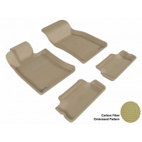 2007 - 2013 Mini Cooper/Cooper-S Custom-fit Tan 3D Digital Molded Mats (1st row and 2nd row only)