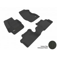 2010 - 2013 Mazda Mazda3 Custom-fit Black 3D Digital Molded Mats (1st row and 2nd row only)