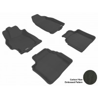 2009 - 2013 Mazda Mazda6 Custom-fit Black 3D Digital Molded Mats (1st row and 2nd row only)