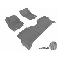 2005 - 2012 Nissan Frontier Crew Cab Custom-fit Gray 3D Digital Molded Mats (1st row and 2nd row only)