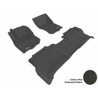 2005 - 2012 Nissan Frontier Crew Cab Custom-fit Black 3D Digital Molded Mats (1st row and 2nd row only)