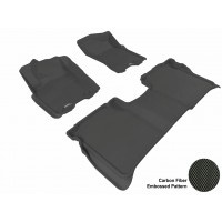 2004 - 2013 Nissan Titan Crew Cab Custom-fit Black 3D Digital Molded Mats (1st row and 2nd row only)